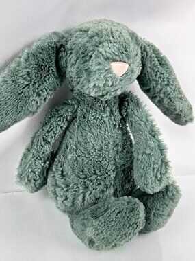 Jellycat Bashful Forest Green Bunny Small Retired Rare 8"